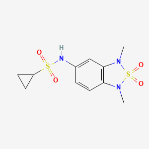 N-(1,3-dimethyl-2,2-dioxido-1,3-dihydrobenzo[c][1,2,5]thiadiazol-5-yl)cyclopropanesulfonamide