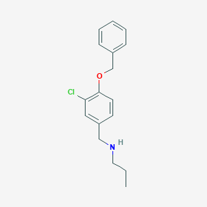 molecular formula C17H20ClNO B259368 N-[4-(benzyloxy)-3-chlorobenzyl]-N-propylamine 