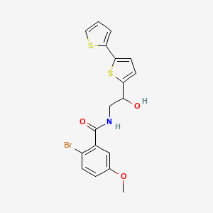 N-(2-{[2,2'-bithiophene]-5-yl}-2-hydroxyethyl)-2-bromo-5-methoxybenzamide