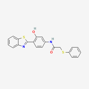 N-(4-(benzo[d]thiazol-2-yl)-3-hydroxyphenyl)-2-(phenylthio)acetamide