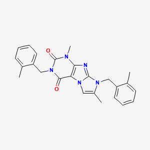 1,7-dimethyl-3,8-bis(2-methylbenzyl)-1H-imidazo[2,1-f]purine-2,4(3H,8H)-dione