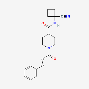 N-(1-cyanocyclobutyl)-1-(3-phenylprop-2-enoyl)piperidine-4-carboxamide