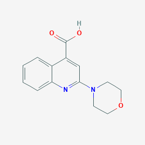 molecular formula C14H14N2O3 B2593716 2-Morpholin-4-yl-quinoline-4-carboxylic acid CAS No. 449764-66-3