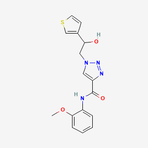 1-(2-hydroxy-2-(thiophen-3-yl)ethyl)-N-(2-methoxyphenyl)-1H-1,2,3-triazole-4-carboxamide