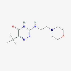 molecular formula C13H23N5O2 B2593724 6-(tert-butyl)-3-((2-morpholinoethyl)amino)-1,2,4-triazin-5(4H)-one CAS No. 899737-10-1