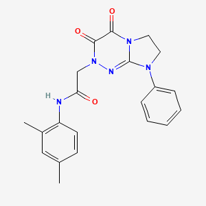 molecular formula C21H21N5O3 B2593728 N-(2,4-dimethylphenyl)-2-(3,4-dioxo-8-phenyl-3,4,7,8-tetrahydroimidazo[2,1-c][1,2,4]triazin-2(6H)-yl)acetamide CAS No. 942011-43-0