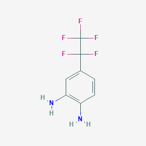 molecular formula C8H7F5N2 B2593736 4-(Pentafluoroethyl)benzene-1,2-diamine CAS No. 1383841-11-9