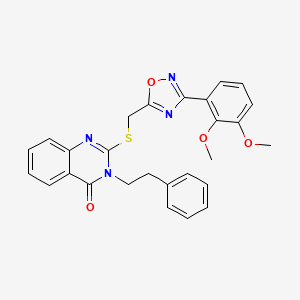 2-(((3-(2,3-dimethoxyphenyl)-1,2,4-oxadiazol-5-yl)methyl)thio)-3-phenethylquinazolin-4(3H)-one