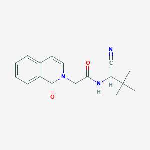 molecular formula C17H19N3O2 B2593746 N-(1-Cyano-2,2-dimethylpropyl)-2-(1-oxoisoquinolin-2-yl)acetamide CAS No. 2418706-90-6