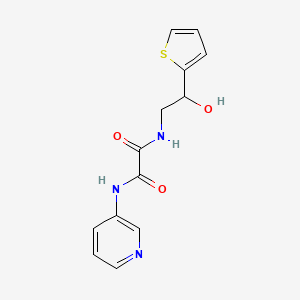 molecular formula C13H13N3O3S B2593748 N1-(2-hydroxy-2-(thiophen-2-yl)ethyl)-N2-(pyridin-3-yl)oxalamide CAS No. 1351618-04-6