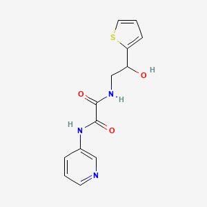 molecular formula C13H13N3O3S B2593748 N1-(2-羟基-2-(噻吩-2-基)乙基)-N2-(吡啶-3-基)草酰胺 CAS No. 1351618-04-6