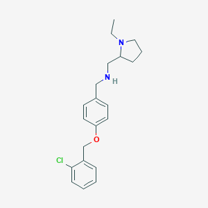 molecular formula C21H27ClN2O B259375 N-{4-[(2-chlorobenzyl)oxy]benzyl}-N-[(1-ethyl-2-pyrrolidinyl)methyl]amine 