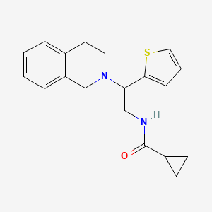 N-(2-(3,4-dihydroisoquinolin-2(1H)-yl)-2-(thiophen-2-yl)ethyl)cyclopropanecarboxamide