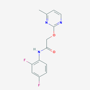 molecular formula C13H11F2N3O2 B2593752 N-(2,4-二氟苯基)-2-((4-甲基嘧啶-2-基)氧基)乙酰胺 CAS No. 1251685-87-6