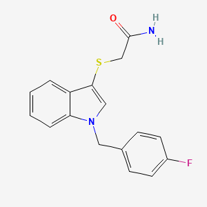 molecular formula C17H15FN2OS B2593755 2-((1-(4-氟苄基)-1H-吲哚-3-基)硫代)乙酰胺 CAS No. 862825-72-7