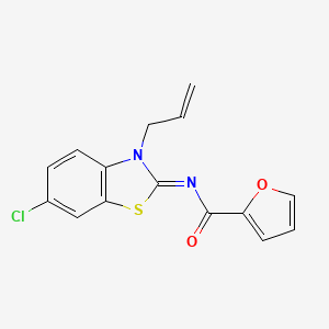 molecular formula C15H11ClN2O2S B2593762 (Z)-N-(3-烯丙基-6-氯苯并[d]噻唑-2(3H)-亚甲基)呋喃-2-甲酰胺 CAS No. 941976-72-3