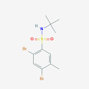 molecular formula C11H15Br2NO2S B2593764 [(2,4-Dibromo-5-methylphenyl)sulfonyl](tert-butyl)amine CAS No. 1246822-05-8