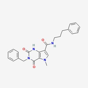 3-benzyl-5-methyl-2,4-dioxo-N-(3-phenylpropyl)-2,3,4,5-tetrahydro-1H-pyrrolo[3,2-d]pyrimidine-7-carboxamide