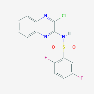 molecular formula C14H8ClF2N3O2S B2593790 N-(3-chloroquinoxalin-2-yl)-2,5-difluorobenzenesulfonamide CAS No. 735322-75-5