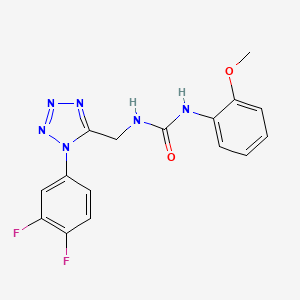 molecular formula C16H14F2N6O2 B2593791 1-((1-(3,4-difluorophenyl)-1H-tetrazol-5-yl)methyl)-3-(2-methoxyphenyl)urea CAS No. 941923-12-2
