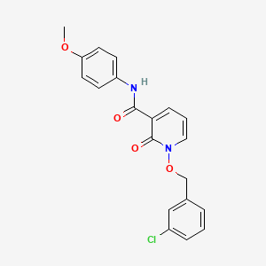 molecular formula C20H17ClN2O4 B2593796 1-((3-氯苄基)氧基)-N-(4-甲氧基苯基)-2-氧代-1,2-二氢吡啶-3-甲酰胺 CAS No. 852364-69-3