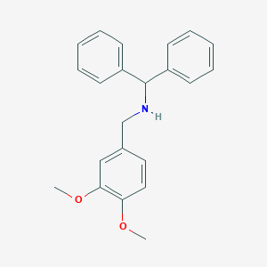 molecular formula C22H23NO2 B259380 N-benzhydryl-N-(3,4-dimethoxybenzyl)amine 