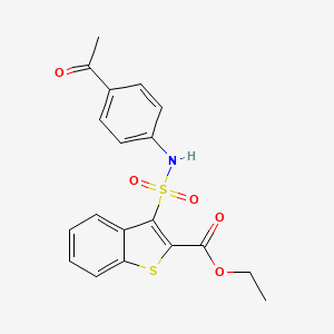 molecular formula C19H17NO5S2 B2593804 Ethyl 3-[(4-acetylphenyl)sulfamoyl]-1-benzothiophene-2-carboxylate CAS No. 932465-35-5