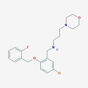 molecular formula C21H26BrFN2O2 B259381 N-{5-bromo-2-[(2-fluorobenzyl)oxy]benzyl}-N-[3-(4-morpholinyl)propyl]amine 