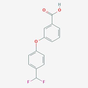 molecular formula C14H10F2O3 B2593812 3-[4-(二氟甲基)苯氧基]苯甲酸 CAS No. 2248302-35-2