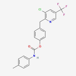 4-{[3-chloro-5-(trifluoromethyl)-2-pyridinyl]methyl}phenyl N-(4-methylphenyl)carbamate