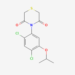 molecular formula C13H13Cl2NO3S B2593822 4-(2,4-Dichloro-5-isopropoxyphenyl)-3,5-thiomorpholinedione CAS No. 339014-91-4