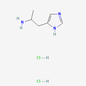 molecular formula C6H13Cl2N3 B2593826 1-(1H-咪唑-5-基)丙烷-2-胺二盐酸盐 CAS No. 36376-49-5