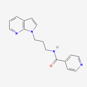 molecular formula C16H16N4O B2593827 N-(3-(1H-pyrrolo[2,3-b]pyridin-1-yl)propyl)isonicotinamide CAS No. 1788830-95-4