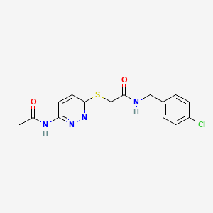 2-((6-acetamidopyridazin-3-yl)thio)-N-(4-chlorobenzyl)acetamide