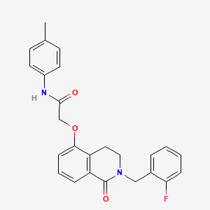 2-[[2-[(2-fluorophenyl)methyl]-1-oxo-3,4-dihydroisoquinolin-5-yl]oxy]-N-(4-methylphenyl)acetamide