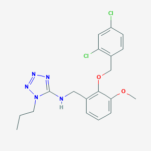 molecular formula C19H21Cl2N5O2 B259384 N-{2-[(2,4-dichlorobenzyl)oxy]-3-methoxybenzyl}-1-propyl-1H-tetrazol-5-amine 