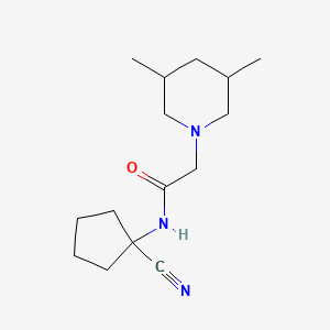 molecular formula C15H25N3O B2593846 N-(1-氰基环戊基)-2-(3,5-二甲基哌啶-1-基)乙酰胺 CAS No. 1038029-42-3