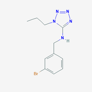 molecular formula C11H14BrN5 B259385 N-(3-bromobenzyl)-N-(1-propyl-1H-tetraazol-5-yl)amine 