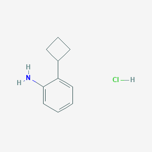 molecular formula C10H14ClN B2593853 2-环丁基苯胺盐酸盐 CAS No. 2172569-51-4
