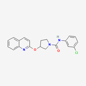 N-(3-chlorophenyl)-3-(quinolin-2-yloxy)pyrrolidine-1-carboxamide
