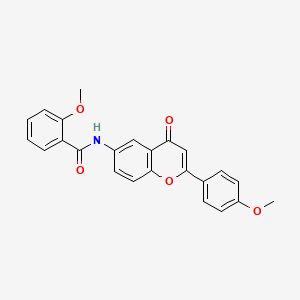 molecular formula C24H19NO5 B2593871 2-甲氧基-N-(2-(4-甲氧基苯基)-4-氧代-4H-色满-6-基)苯甲酰胺 CAS No. 923257-25-4