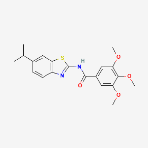 molecular formula C20H22N2O4S B2593874 N-(6-isopropylbenzo[d]thiazol-2-yl)-3,4,5-trimethoxybenzamide CAS No. 892855-48-0
