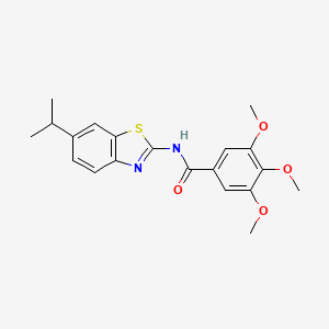 molecular formula C20H22N2O4S B2593874 N-(6-isopropilbenzo[d]tiazol-2-il)-3,4,5-trimetoxibenzamida CAS No. 892855-48-0