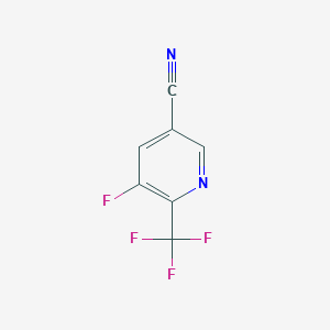 molecular formula C7H2F4N2 B2593891 5-氟-6-(三氟甲基)烟腈 CAS No. 1807303-10-1