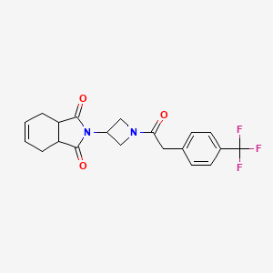 molecular formula C20H19F3N2O3 B2593896 2-(1-(2-(4-(trifluoromethyl)phenyl)acetyl)azetidin-3-yl)-3a,4,7,7a-tetrahydro-1H-isoindole-1,3(2H)-dione CAS No. 1903141-91-2