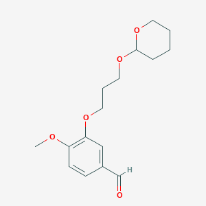 4-Methoxy-3-[3-(oxan-2-yloxy)propoxy]benzaldehyde