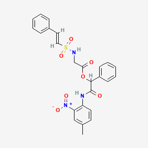 [2-(4-methyl-2-nitroanilino)-2-oxo-1-phenylethyl] 2-[[(E)-2-phenylethenyl]sulfonylamino]acetate