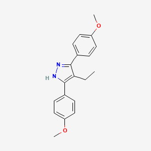 molecular formula C19H20N2O2 B2593918 4-ethyl-3,5-bis(4-methoxyphenyl)-1H-pyrazole CAS No. 234093-23-3