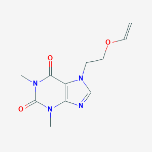 molecular formula C11H14N4O3 B259392 Purine-2,6(1H,3H)-dione, 7-(2-ethenyloxyethyl)-1,3-dimethyl- 