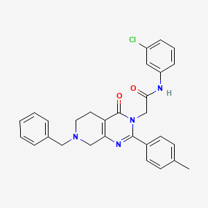 1-(1-ethyl-3-methyl-1H-pyrazolo[3,4-c]pyridin-7-yl)-N-(pyridin-4-ylmethyl)piperidine-4-carboxamide